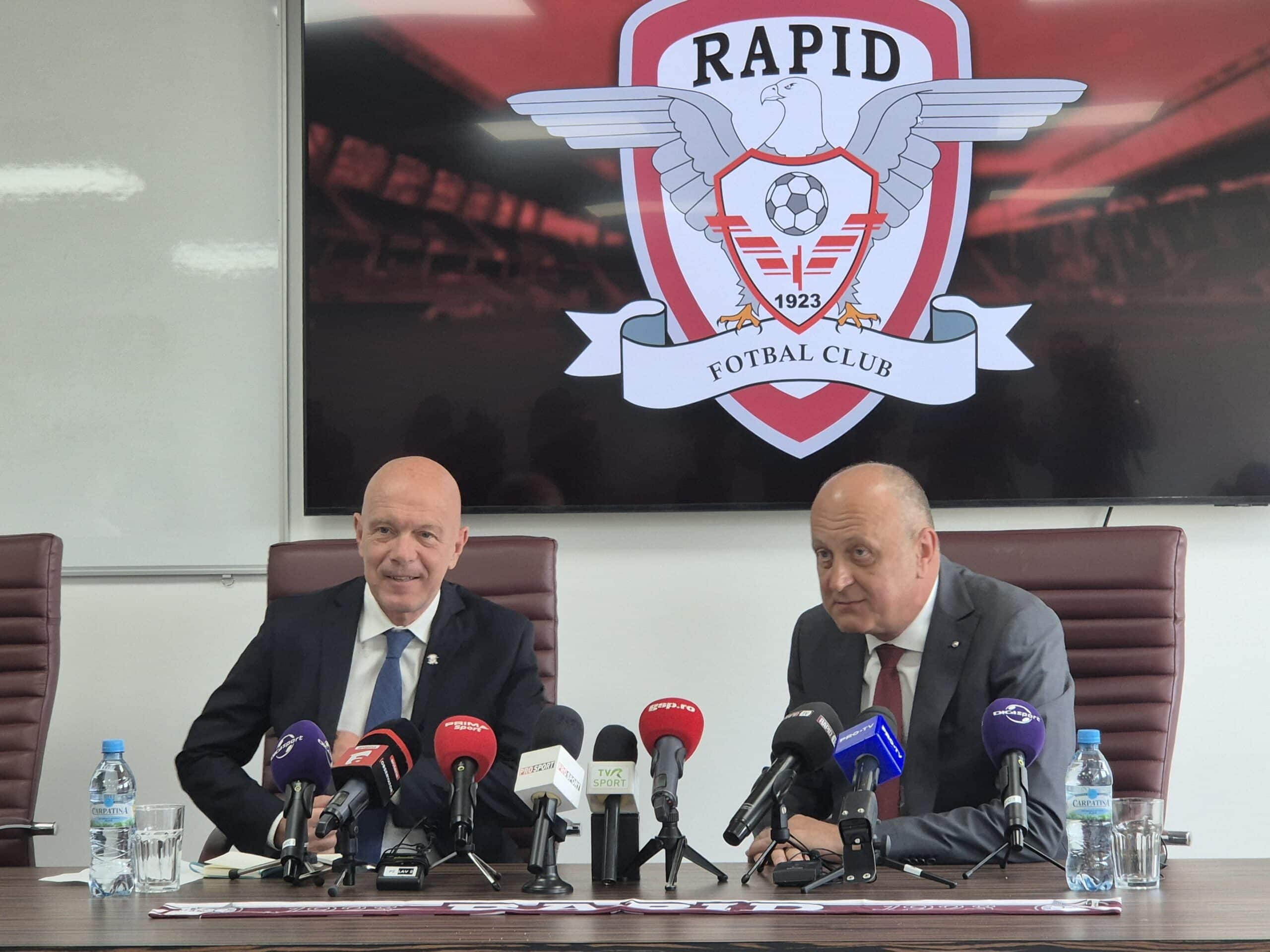 Dan Şucu l-a introdus pe Mauro Pederzoli! Care este misiunea noului director sportiv de la Rapid?