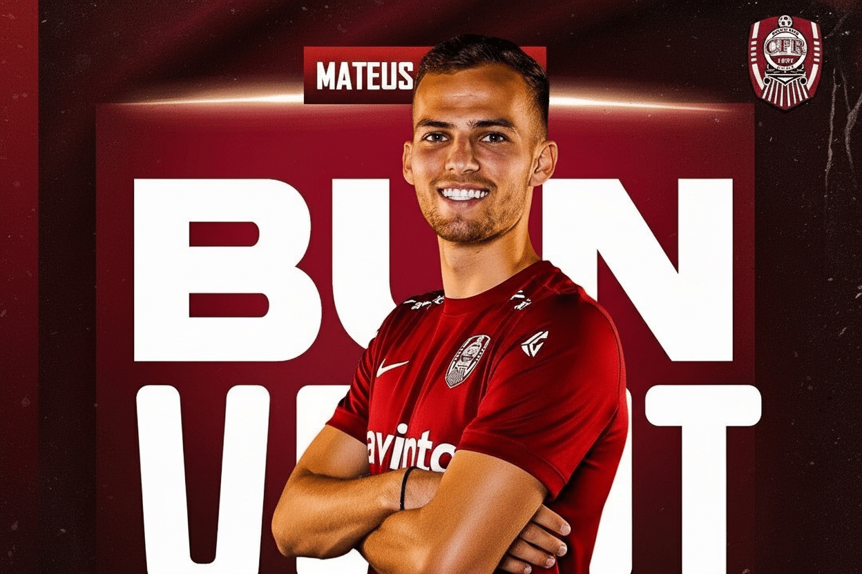 CFR Cluj a semnat cu mijlocașul brazilian Mateus Peloggia