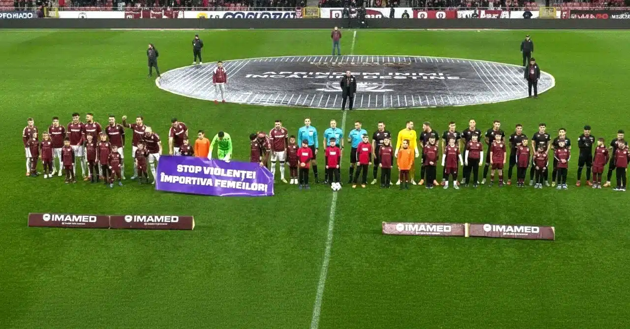 STOP VIOLENȚEI ÎMPOTRIVA FEMEILOR: Mesajul care a schimbat atmosfera la Rapid București