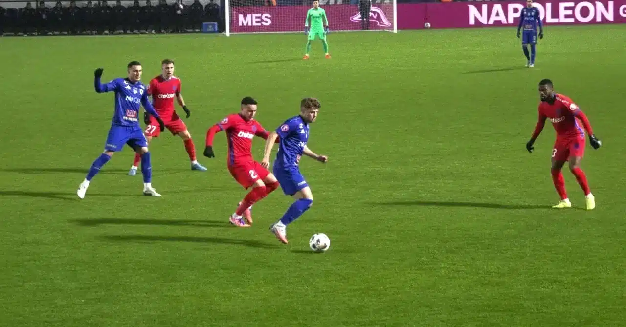 Unirea Slobozia FCSB meci tensionat cu un moment decisiv