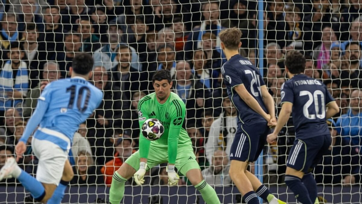Schimbare șoc la Real Madrid – courtois înlocuit la pauza meciului cu City