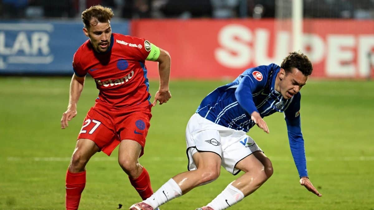 FCSB câștigă cu 3-2 la Ovidiu un meci nebun stricat de gafele lui Târnovanu