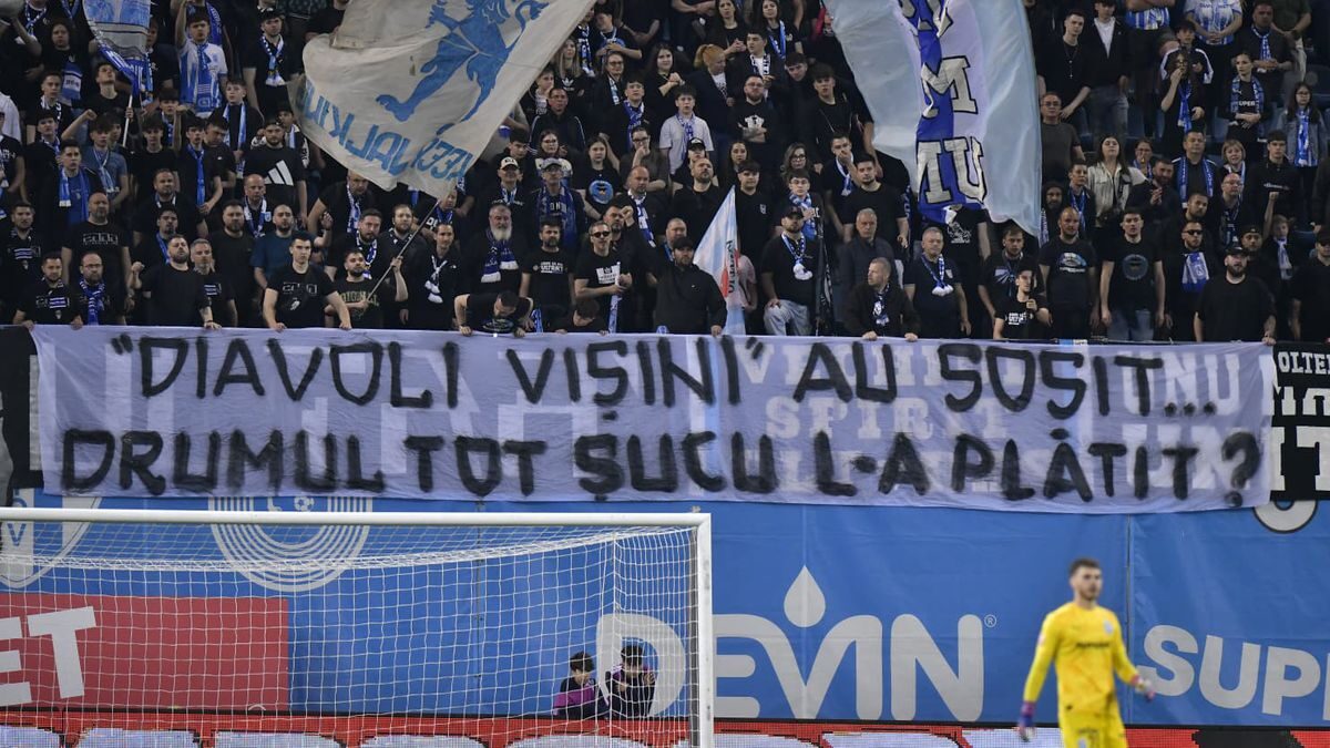 Doar 7.500 de lei amendă pentru Craiova după bannerele rasiste cu Rapid