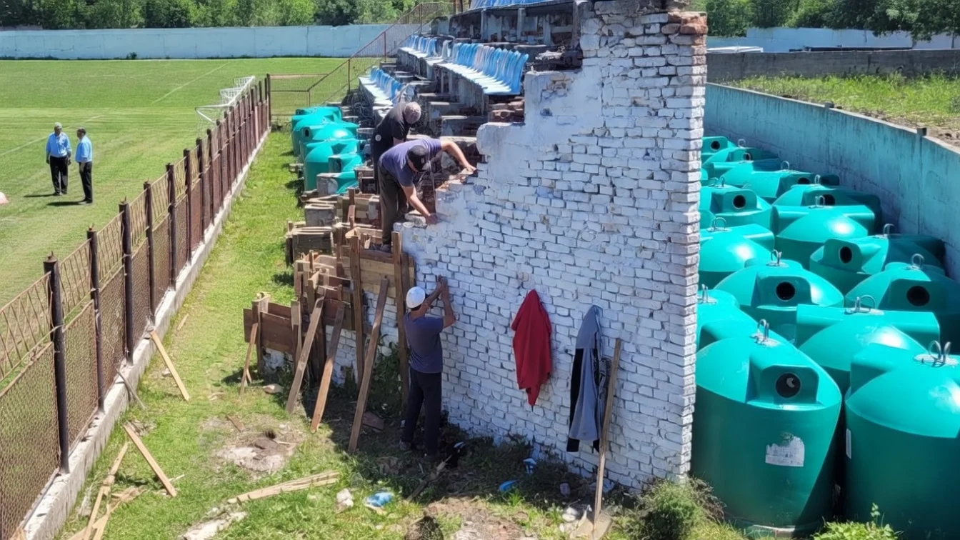 Minerul Lupeni reconstruieste tribuna cu 3 zile inainte de barajul pentru Liga 2